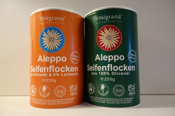 FINigrana Aleppo Seifenflocken Olivenöl & 4% Lorbeeröl 250g