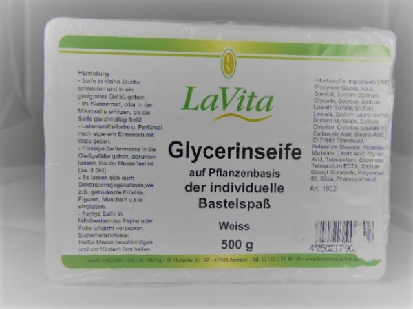 LaVita Glycerinseife Block opak weiss