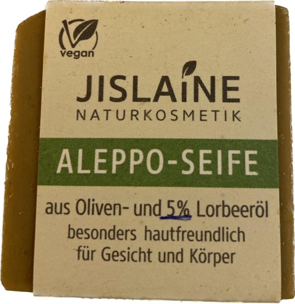 Jislaine Aleppo Seife aus Oliven- & 5% Lorbeeröl 20g