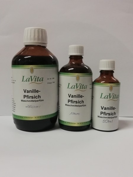 Wäscheduft / Waschmittelparfüm Vanille-Pfirsich LaVita 50ml I 100ml I 250ml