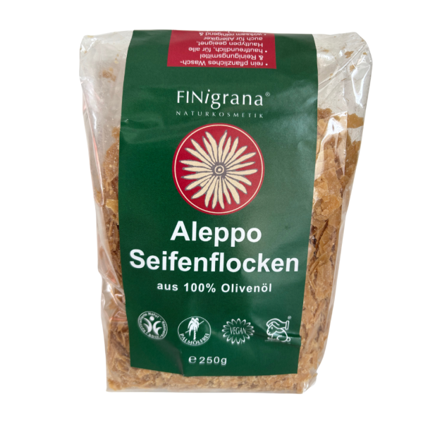 FINingrana Aleppo Seifenflocken aus 100% Olivenöl 250g