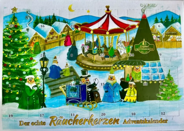 Crottendorfer Räucherkerzen-Adventskalender Motiv 2023