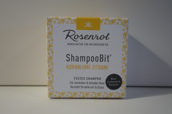 Rosenrot ShampooBit Kornblume Zitrone 60g