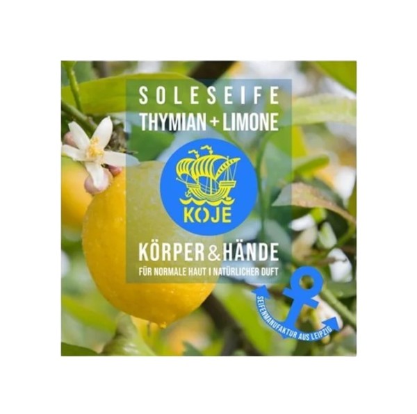 Soleseife Thymian+Limone, Körper & Hände KOJE